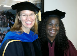 Dr. Duram with graduate